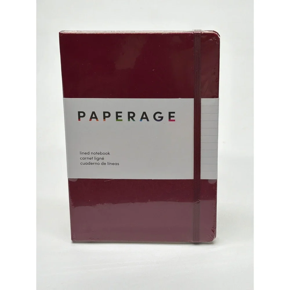 Paperage Lined Notebook Burgundy Hardcover Journal 160 Pages 5.6x8 100gsm 88002
